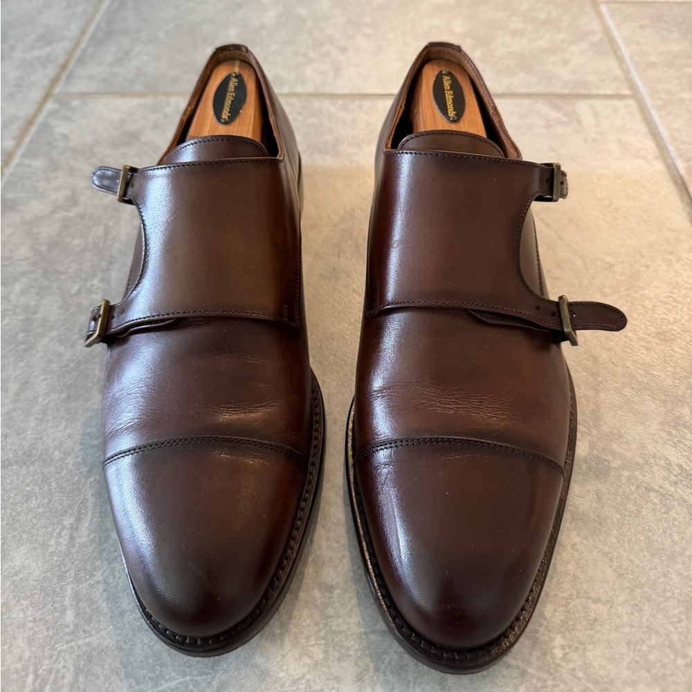 Thursday Boot Company Dark Brown Leather Double Monk Strap Oxfords